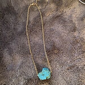 Short turquoise necklace stone from boutique